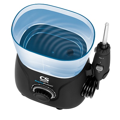 
                Ирригатор CS Medica AquaPulsar OS-1, черный, вместительный резервуар позволит провести процедуру без дозаправки