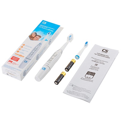 
                Электрическая звуковая зубная щетка CS Medica CS-262, комплект поставки