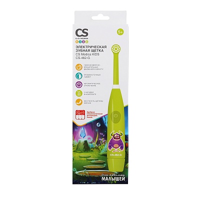 
                Электрическая зубная щетка CS Medica CS-462G, упаковка прибора