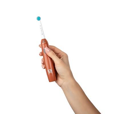 
                Электрическая зубная щетка CS Medica CS-20040-F FLORA (оранжевая), Насадки можно приобрести отдельно 