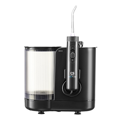 
                Ирригатор полости рта CS Medica AquaPulsar CS-10 PRESTIGE, черный, функция вращения насадок на 360 градусов позволяет очищать даже труднодоступные участки полости рта