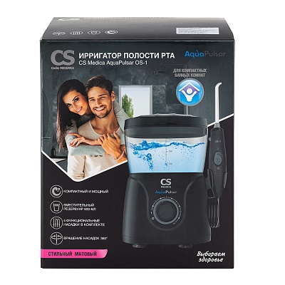 
                Ирригатор полости рта CS Medica AquaPulsar OS-1, черный, коробка