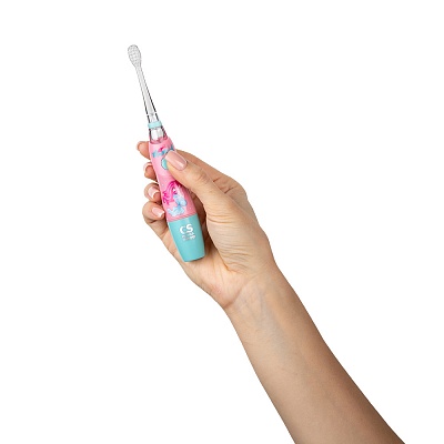 
                Электрическая звуковая зубная щетка CS Medica KIDS CS-9760-F («Отряд русалок»), специальная мягкая щетина DUPONT 