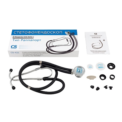 
                Стетофонендоскоп (тип Раппапорт) CS-421 черный