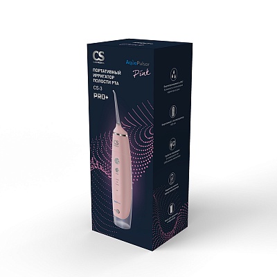 
                Ирригатор полости рта CS Medica AquaPulsar CS-3 PRO+, розовый, коробка