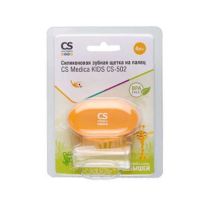
                Силиконовая зубная щетка на палец CS Medica KIDS CS-502