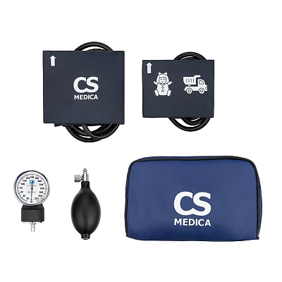 
                Тонометр механический CS Medica CS-106 Kids 2, манометр, нагнетатель давления груша, манжета CS-С106XS, манжета CS-С106S, руководство по эксплуатации с гарантийным талоном, сумка для хранения прибора