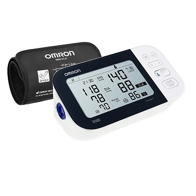 
                Автоматический тонометр на плечо OMRON M7 Intelli IT NEW, рассчитывает среднее значение на основании трех измерений, произведенных за последние 10 минут