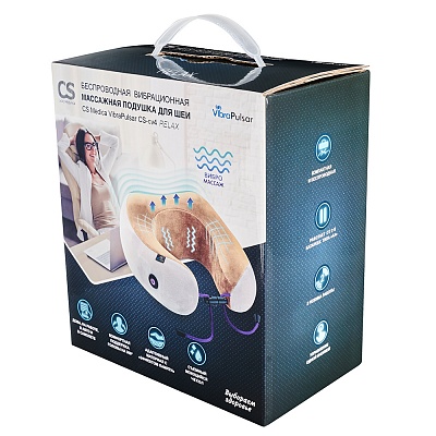 
                Беспроводная вибрационная массажная подушка для шеи CS Medica VibraPulsar CS-cv4 RELAX, коробка прибора