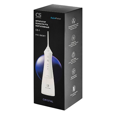 
                Ирригатор полости рта портативный CS Medica AquaPulsar CS-1 Pro Dent Crystal, коробка