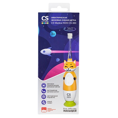 
                Электрическая зубная щетка CS Medica KIDS CS-360, коробка прибора