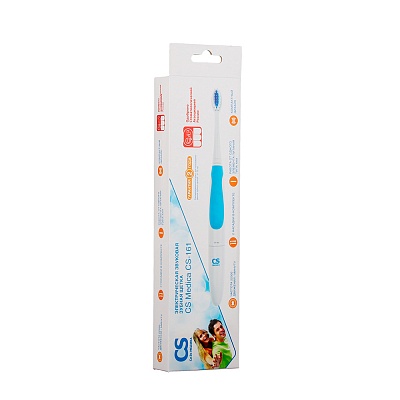 
                Электрическая зубная щетка CS Medica CS-161 (голубая), коробка