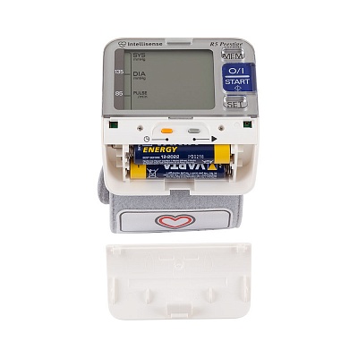 
                Запястный тонометр OMRON R5 Prestige, открыт отсек для батареек