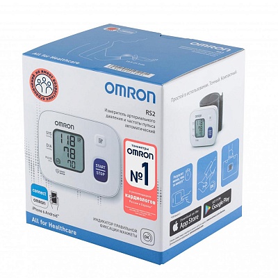 
                Запястный тонометр OMRON RS2, коробка