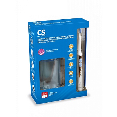 
                Электрическая звуковая зубная щетка CS Medica CS-233-uv