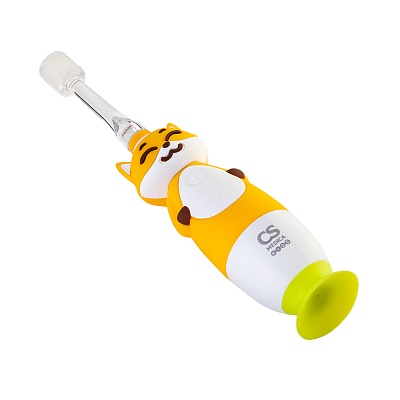 
                Электрическая зубная щетка CS Medica KIDS CS-360, рукоятка на присоске надежно закрепляется на полке или краю раковины