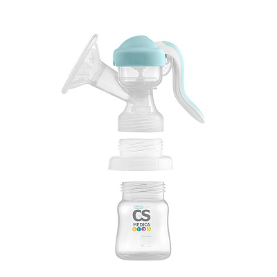 
                Молокоотсос ручной СS Medica KIDS CS-43, работает по принципу механического создания вакуума