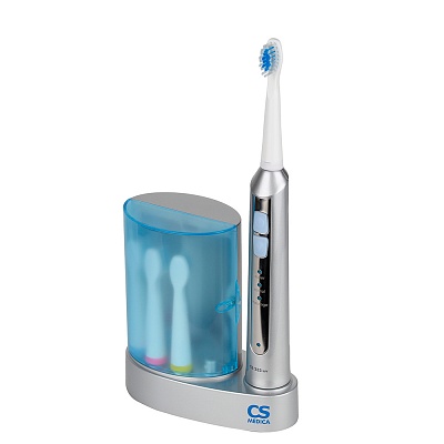 
                Электрическая звуковая зубная щетка CS Medica CS-233-uv, ультрафиолетовый дезинфектор с насадками