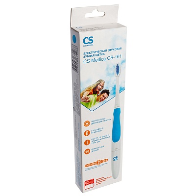
                Электрическая звуковая зубная щетка CS Medica CS-161 (голубая)