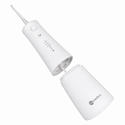 
                Ирригатор полости рта портативный CS Medica Smart, белый, предназначен для удаления мягкого зубного налета и остатков пищи из труднодоступных мест