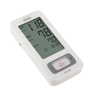 
                Тонометр OMRON MIT Elite, измеритель артериального давления, дисплей включен