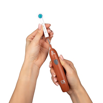 
                Электрическая зубная щетка CS Medica CS-20040-F FLORA (оранжевая), высококачественная щетина DUPONT средней жесткости