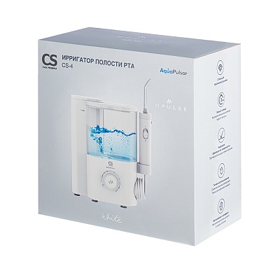 
                Ирригатор полости рта CS Medica AquaPulsar CS-4 IMPULSE White, прибор в коробке