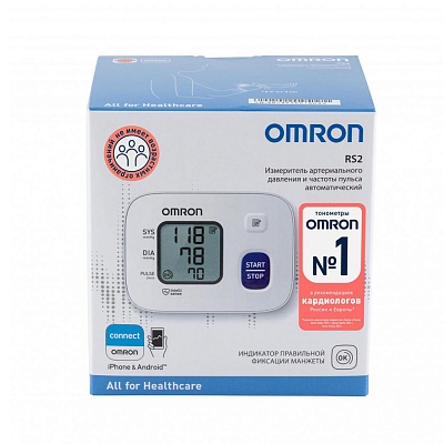 
                Запястный тонометр OMRON RS2, коробка