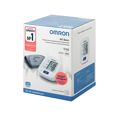 
                Тонометр OMRON M2 Basic с веерообразной манжетой (22 - 32 см), коробка