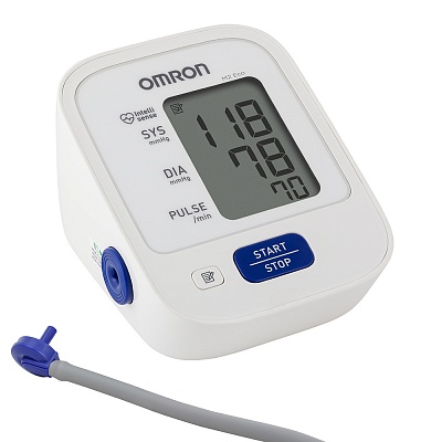 
                Тонометр OMRON M2 Eco с веерообразной манжетой (22–32 см), в памяти прибора можно хранить до 14 измерений