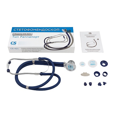 
                Стетофонендоскоп (тип Раппапорт) CS-421 синий