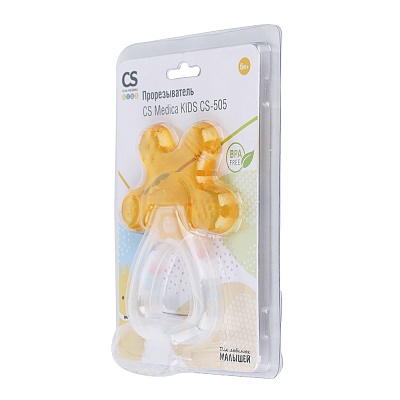 
                Прорезыватель CS Medica KIDS CS-505, прибор в упаковке вполоборота влево