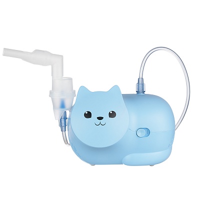 
                Небулайзер OMRON Neko Kat (KRU) голубой, фронтальный вид