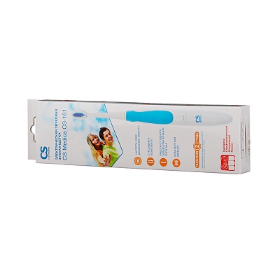 
                Электрическая зубная щетка CS Medica CS-161 (голубая), коробка