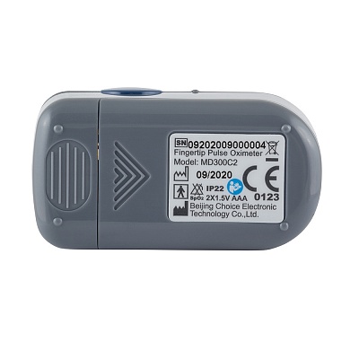 
                Пульсоксиметр MD300C2 синий, вид прибора сзади