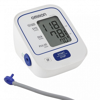 
                Тонометр OMRON M2 Plus ALRU, индикатор аритмии регистрирует изменение сердечного ритма во время измерения